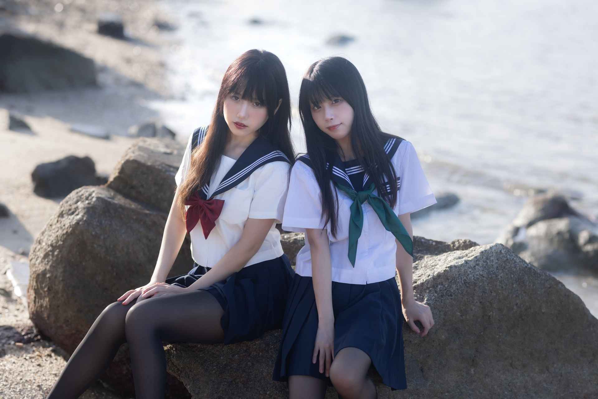 NO.042不呆猫水手服百合黑丝 (&三無人型) 【51P】-可宝主